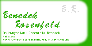 benedek rosenfeld business card